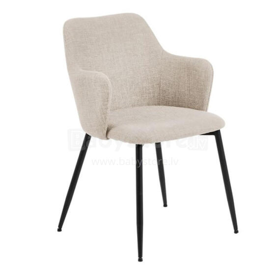 Krēsls ILSA 54.5x60xH83cm melns/bēšs 0000098239