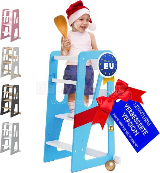 Wooden Learning Tower Art.224041 Blue koka bērnu kāpslītis/pakapiens [kāpslis]