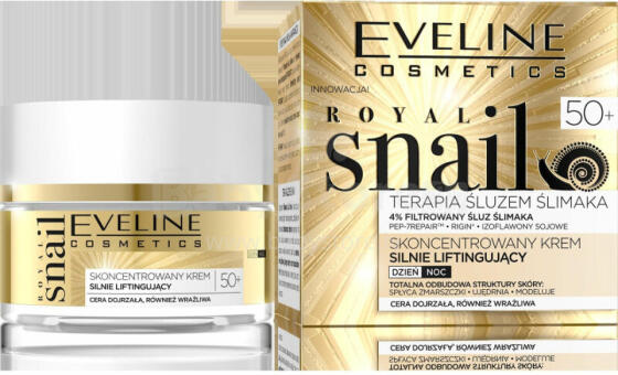 Eveline Royal Snail 50+ Концентрированный дневной и ночной крем с сильным лифтингом 50 мл