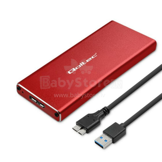 Mājoklis | M.2 SSD nodalījums | SATA | NGFF | USB 3.0 | Super ātrums 5 Gbps | 2 TB | sarkans