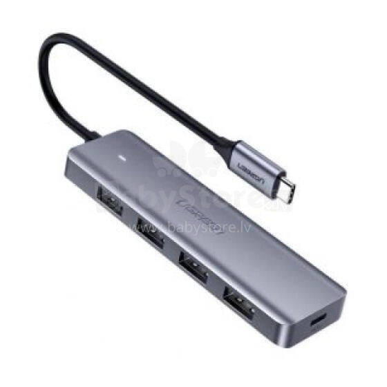 Ugreen Ugreen USB Type C HUB - 4x USB 3.2 Gen 1 with USB-C power port gray (CM219 70336)