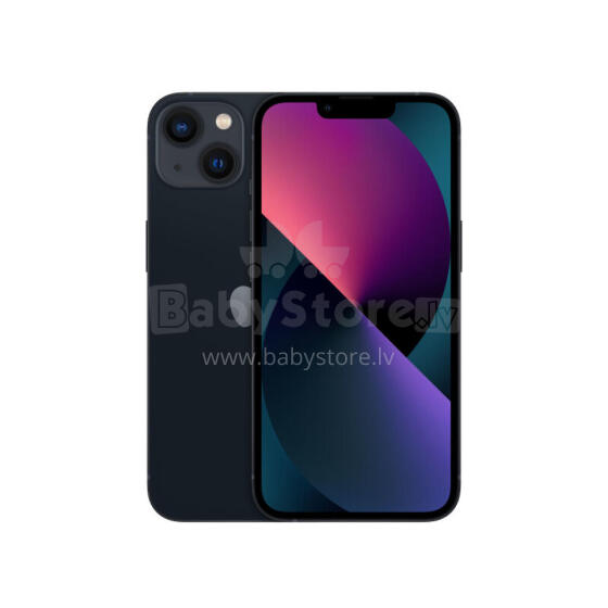 Apple iPhone 13 15,5 cm (6,1 collas) ar divām SIM kartēm iOS 15 5G 128 GB, melns