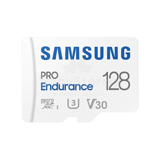 Samsung PRO Endurance MB-MJ128KA/EU 128 GB, MicroSD Memory Card, Flash memory class U3, V30, Class 10, SD adapter