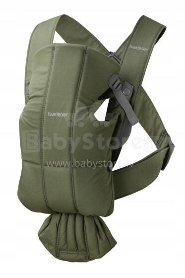 BabyBjörn Baby ķengursoma Mini Woven, Dark green 021040