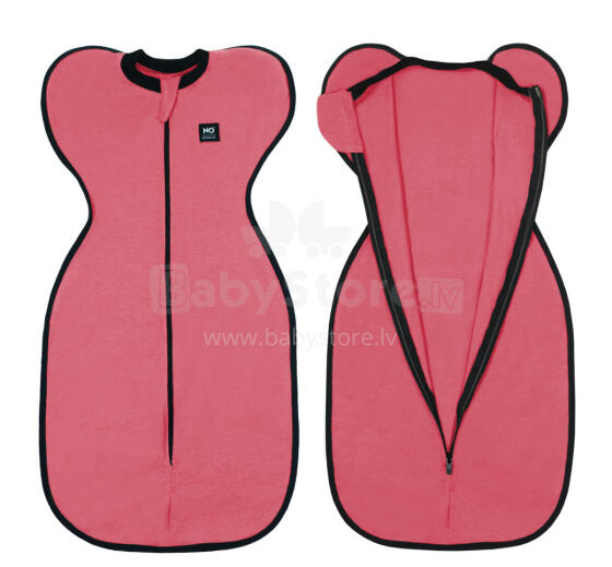 La Bebe™ NO Swaddle Up S Art.224712 Deep Pink Kokvilnas guļammaiss-autiņš S izm.