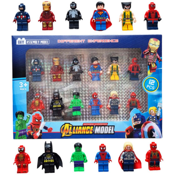 ZESTAW FIGUREK AVENGERS 12 SZTUK