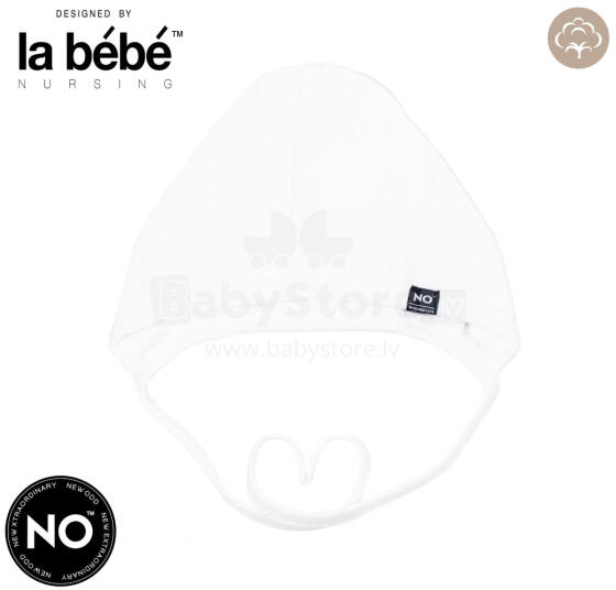 La Bebe No Hat Art.225944 White  Mazuļu (zīdaiņu) kokvilnas cepure
