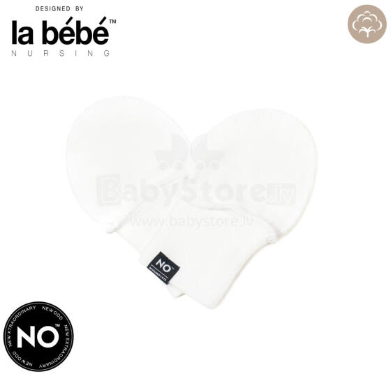 La Bebe™ NO Baby Mittens Art.225947 White
