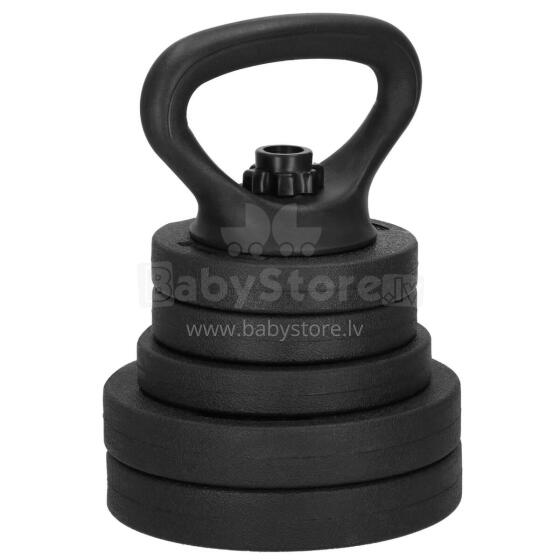 Hanteles Springos FA1671, 20 kg regulējams komplekts: grifs + kettlebell
