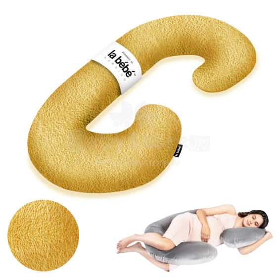 La Bebe™ Maternity Pillow Sì - Duo Art.227025  100% cotton, Gold. Multifunctional maternity pillow with memory foam filling