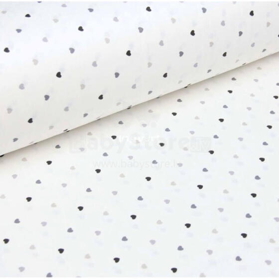 Bebe Basic Cotton Sheet Art.6302210000-00 Hearts  palags ar gumiju 72x72cm