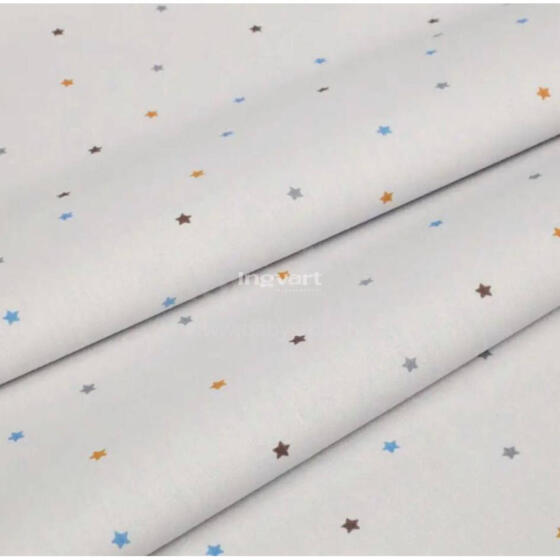 Bebe Basic Cotton Sheet Art.6302210000-01 Stars   простынь на резиночке 72x72см