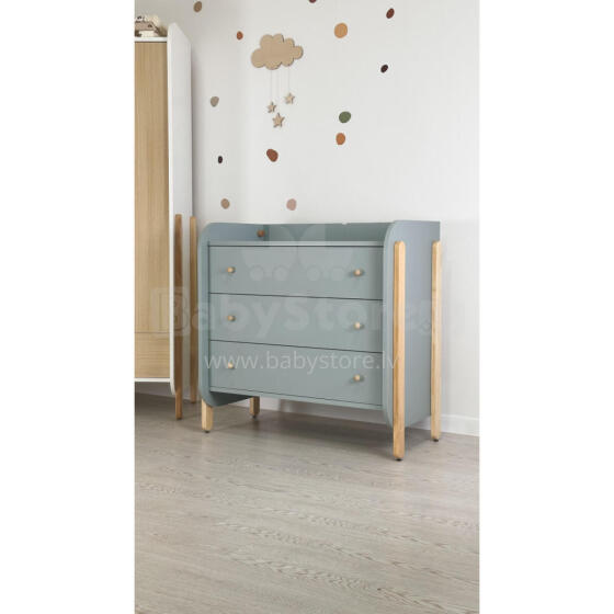 La Bebe™ Nika Art.227085 Eucatlyptus/Natural  комод с пеленальной поверхностью