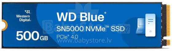 Western Digital Blue SN5000 500 ГБ M.2 PCI Express 4.0 NVMe 3D TLC NAND