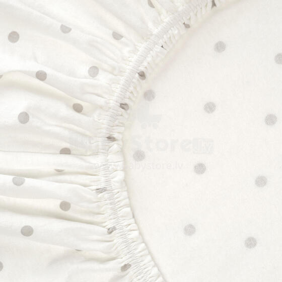 La Bebe™ I-Soft Sheet Art.504.576.00 White Dots простынь на резиночке 120x60 cм
