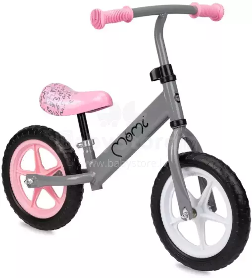 Momi  Balance Bicycle Fleet Art.ROBI00064 Grey Children's bicycle - runner with metal frame