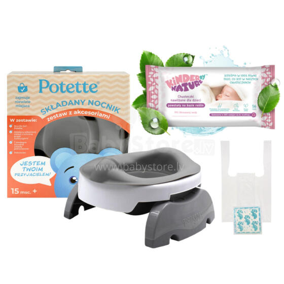 2-in-1 Potette Value Pack White/Gray, Potette