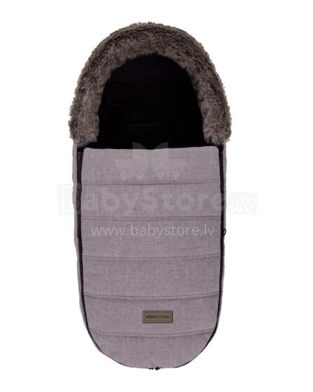 Footmuff Fur Melange Grey