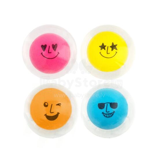 Chill & Smile - Crazy Faces bouncy ball Ø 4.3cm, 4 assorted
