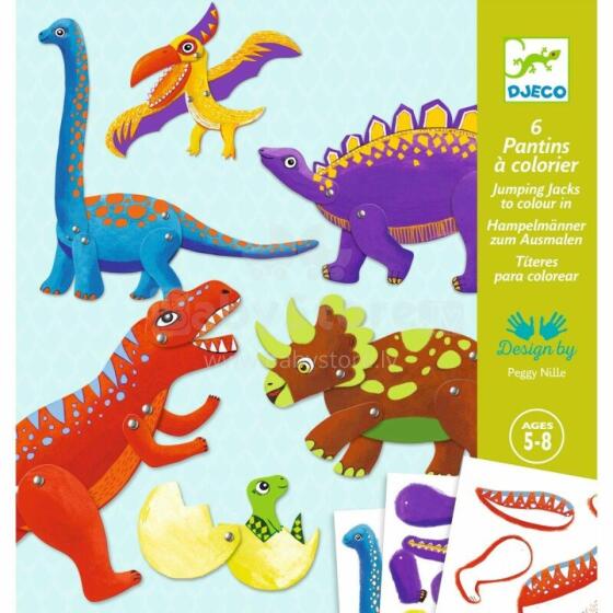Jumping jacks to colour-in - Dinos