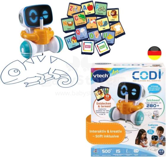 VTech Codi Clever Drawing Robot Art.229085 Interaktīvais robots