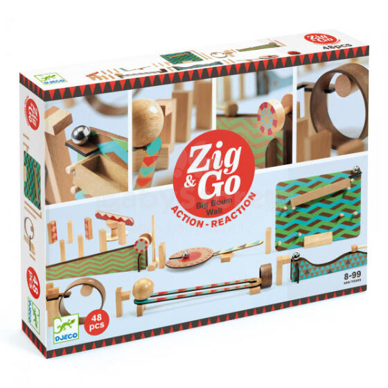 Zig & Go конструктор - Большая стена - 48 шт