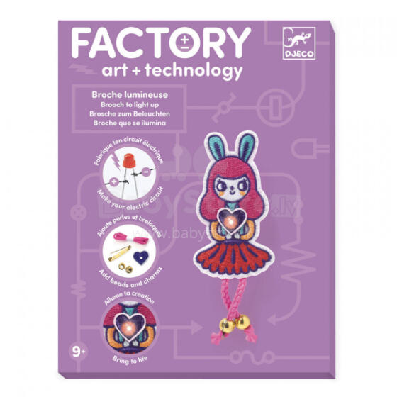 Фабрика - E-textil - Брошь - Девочка-кролик