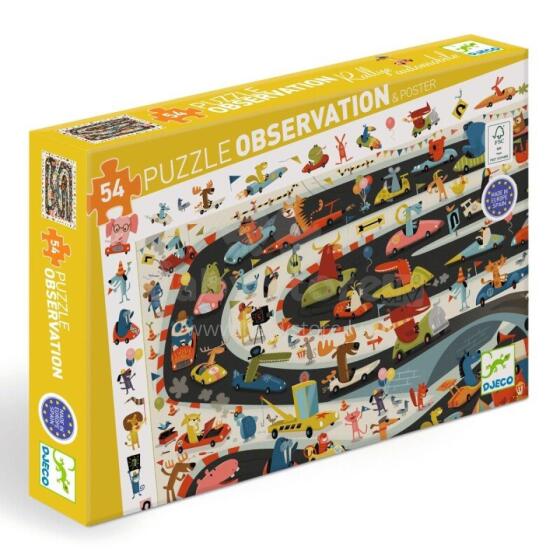 Observation puzzles - Car rally - 54 pcs
