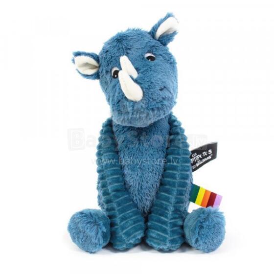 Plush toy - Ptipotos - Rhino - Blue