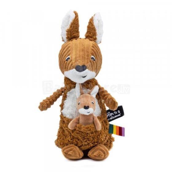 Plush toy - Ptipotos - Kangaroo Mum&Baby - Brown Sugar