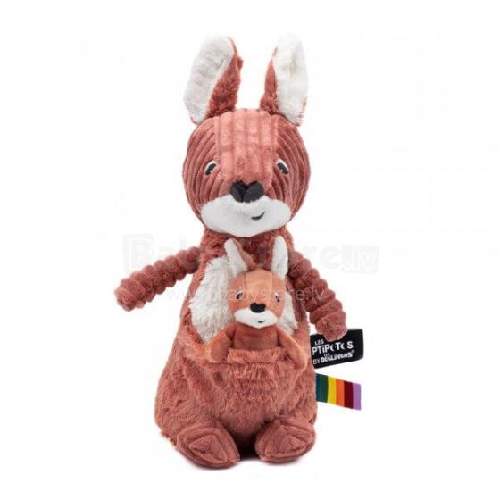Plush toy - Ptipotos - Kangaroo Mum&Baby - Terracotta