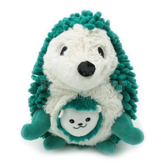 Plush toy - Ptipotos - Hedgehog Mum&Baby - Green