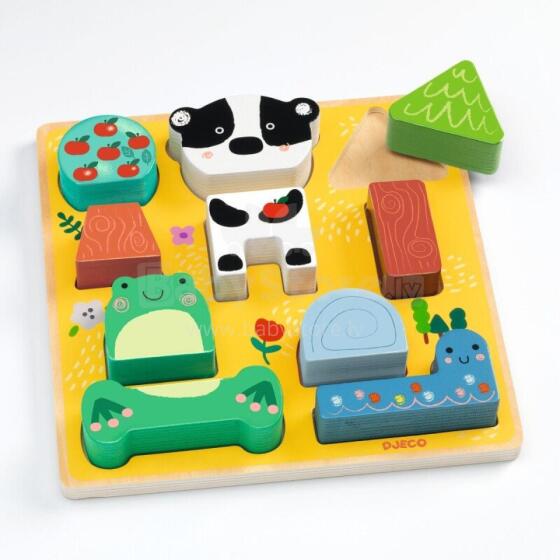 Wooden puzzle - Puzz & Match - Happy