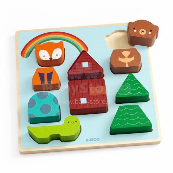 Wooden puzzle - Puzz & Match - Rainbow