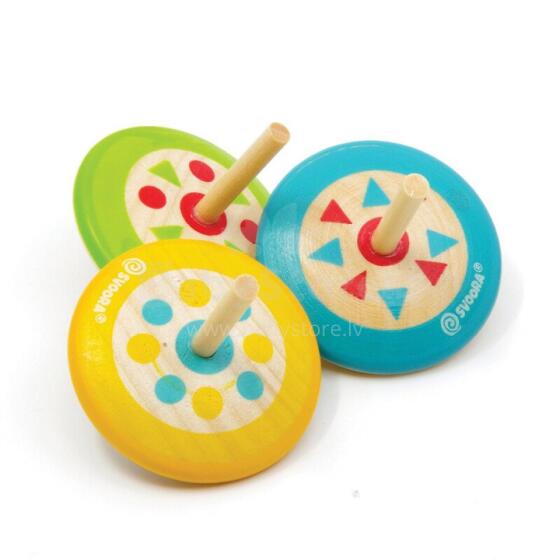Svoora - Mini Wooden Top - Indie (1 pc., 3 designs)