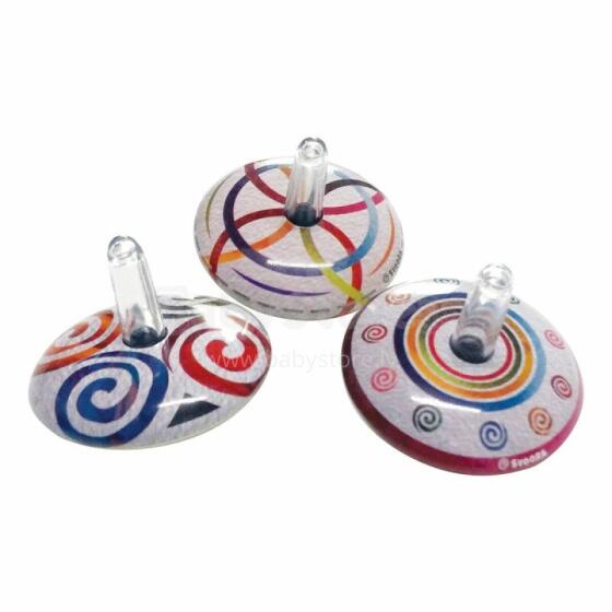 Svoora - Mini Retro Spinning Tin Top - Circle (1 pc., 3 designs)