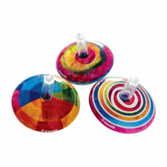 Svoora - Mini Retro Spinning Tin Top - Fantasy (1 pc., 3 designs)