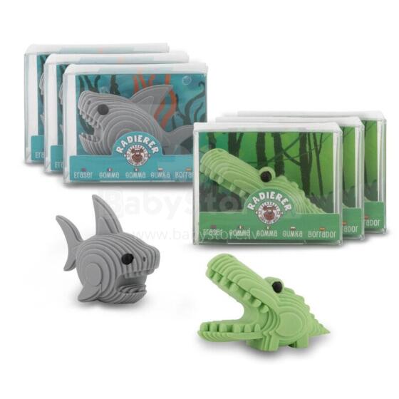 Eraser - Crocodile & Shark, 2 assorted
