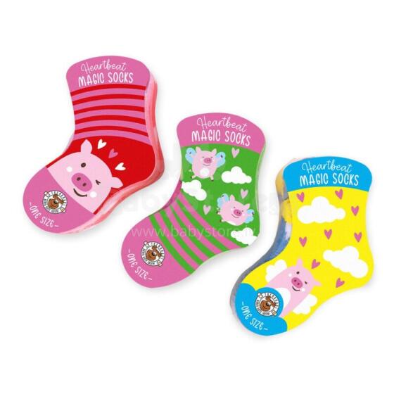 HEARTBEAT Magic Socks One Size, 3 assorted