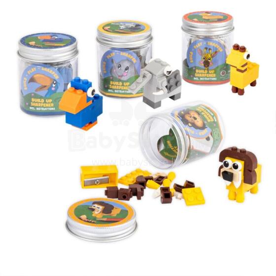 Jungle animal sharpener mini block set (1 pc., 4 designs)