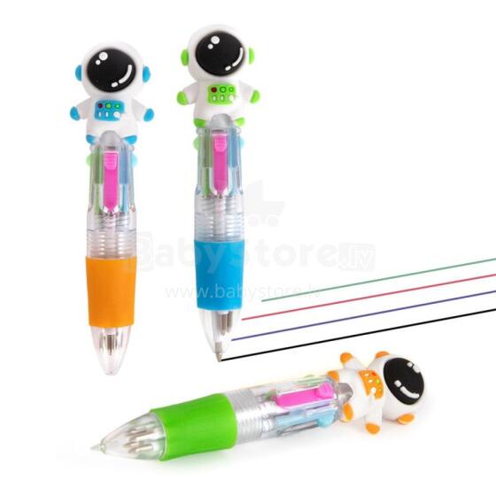 Space Adventure - Multi-colour pen with topper, 3 assorted