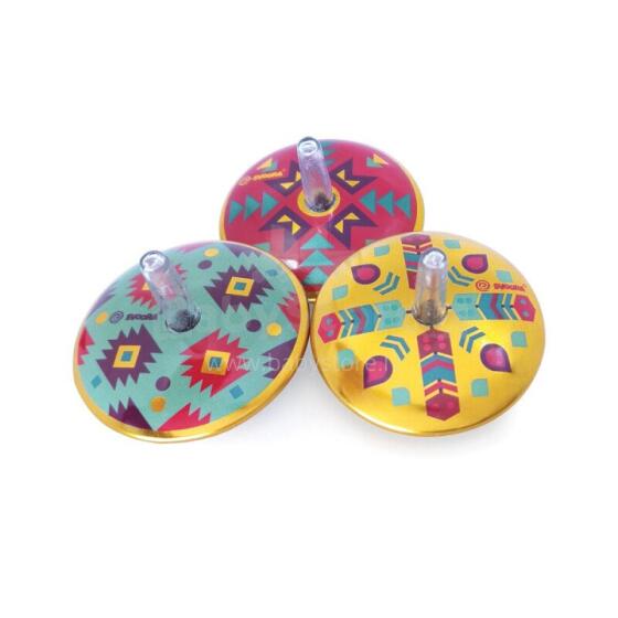 Svoora - Mini Retro Spinning Tin Top - Aztec (1 pc., 3 designs)