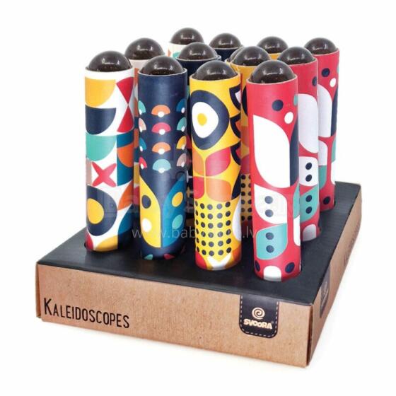 Svoora - Crystal Ball Kaleidoscopes - Confetti (Full display, 12 pcs (3 pcs of each design))
