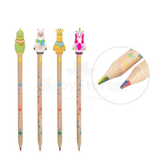 Magic Moments - Rainbow colour pencil with topper (1 pc., 4 designs)