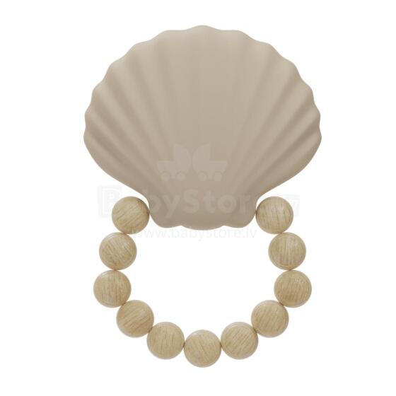 Silicone - Teether - Shell -  Nougat