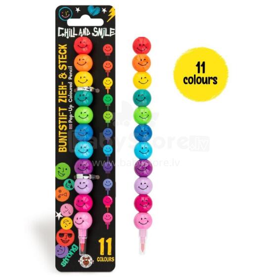 Chill & Smile - Coloured pencil draw & insert 11 pieces