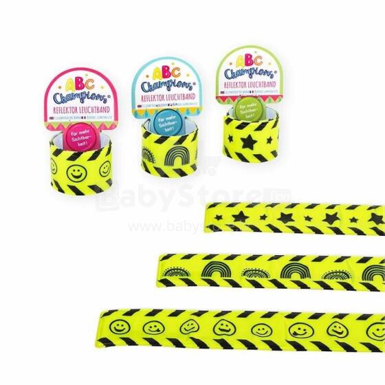 ABC Champions - Reflective snap wristband, 3 assorted