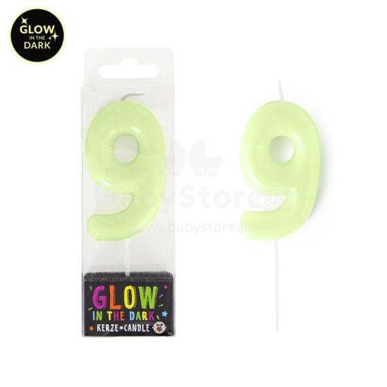 Birthday Fun - number candle GITD 9