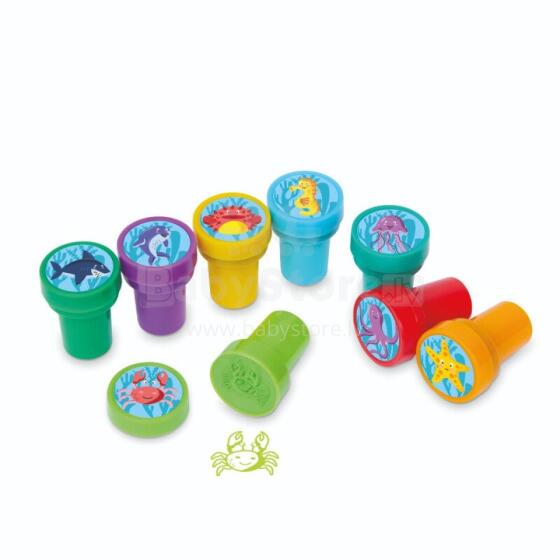 Sea animals stamps self-inking, 8 assorted