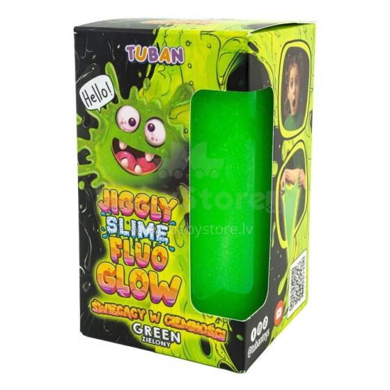 Jiggly Slime - Светящийся в темноте слайм - Зелёный (430 г)